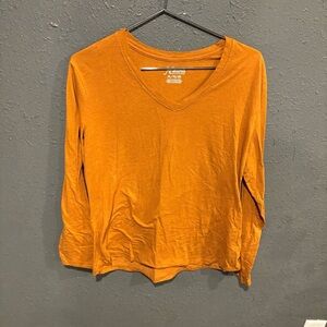 Natural Reflections V-Neck Long Sleeve Top